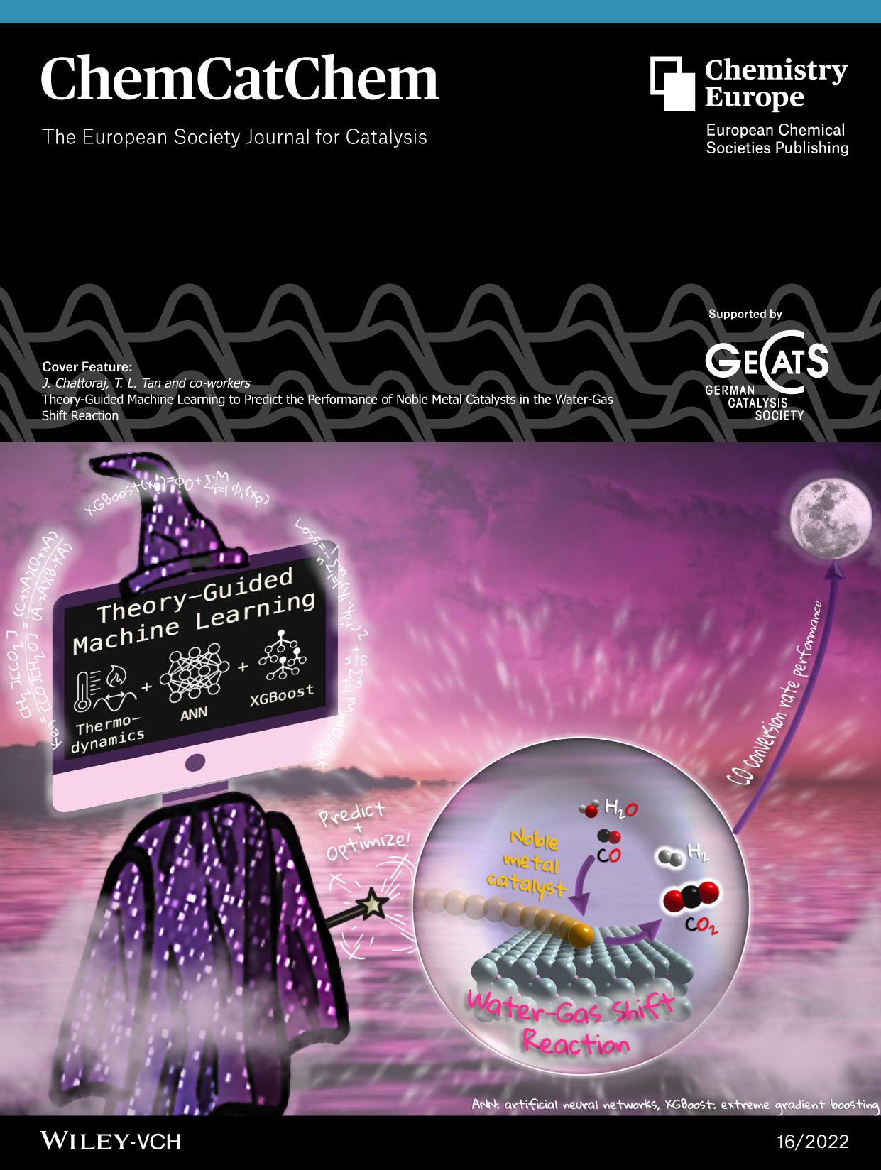 Cover Feature: TheoryâGuided Machine Learning to Predict the Performance of Noble Metal Catalysts in the WaterâGas Shift Reaction (ChemCatChem 162022) by Unknown