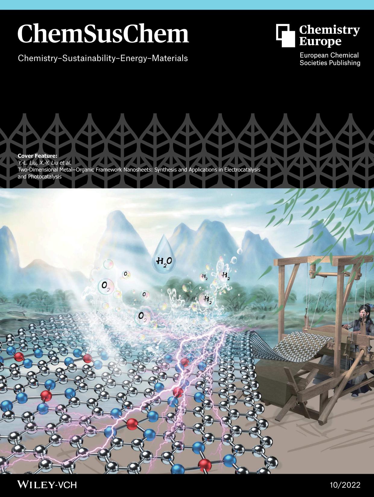 Cover Feature: TwoâDimensional MetalâOrganic Framework Nanosheets: Synthesis and Applications in Electrocatalysis and Photocatalysis (ChemSusChem 102022) by Unknown