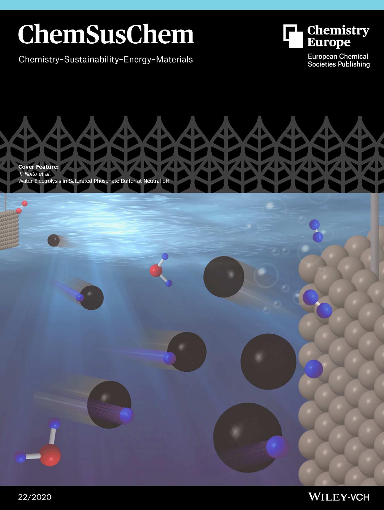 Cover Feature: Water Electrolysis in Saturated Phosphate Buffer at Neutral pH (ChemSusChem 222020) by Unknown
