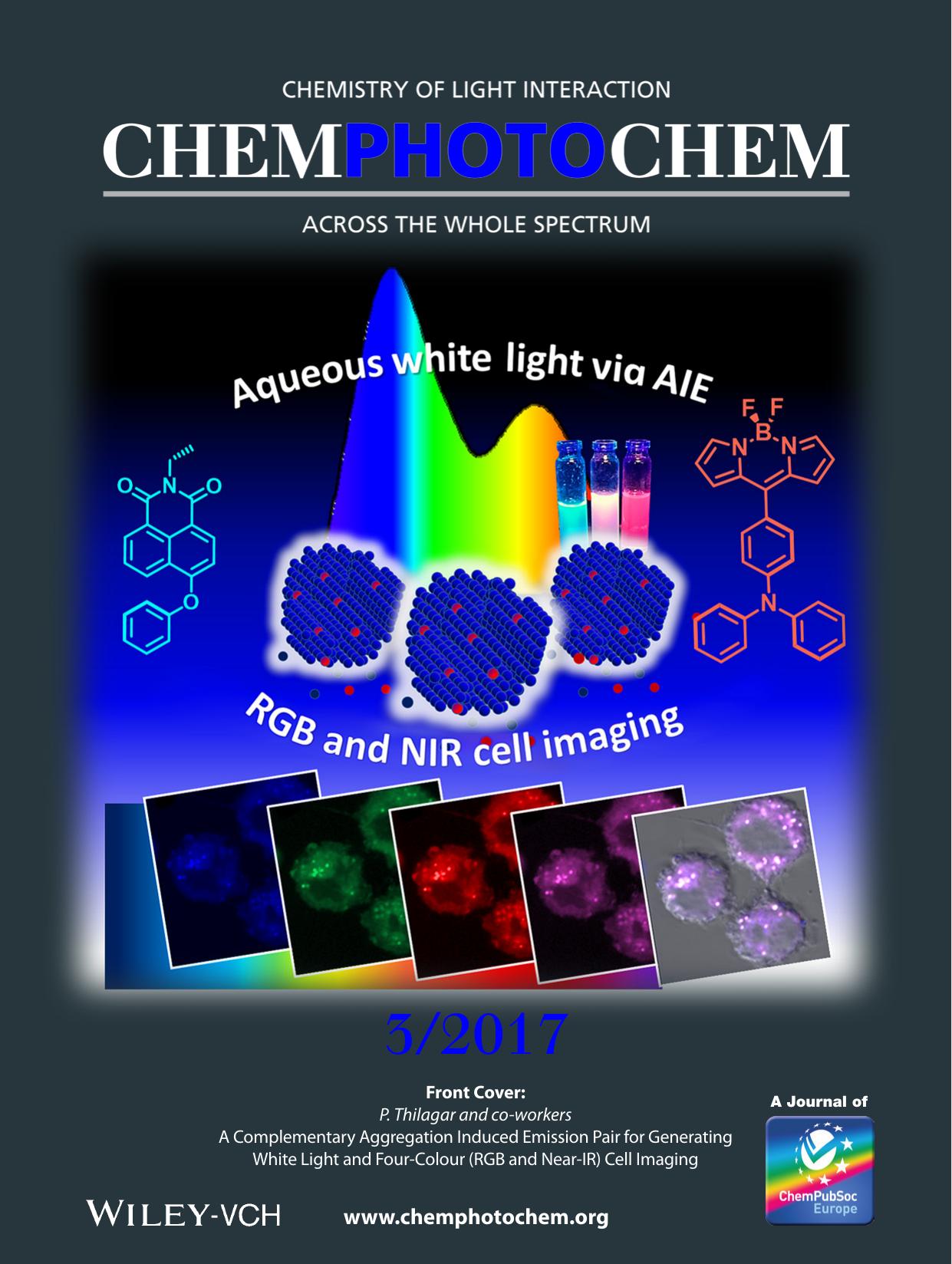 Cover Picture: A Complementary Aggregation Induced Emission Pair for Generating White Light and FourâColour (RGB and NearâIR) Cell Imaging (ChemPhotoChem 32017) by Unknown