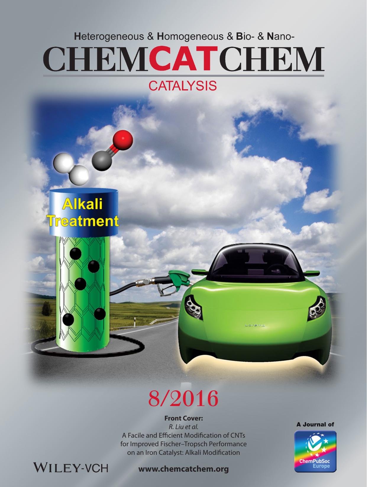 Cover Picture: A Facile and Efficient Modification of CNTs for Improved FischerâTropsch Performance on Iron Catalyst: Alkali Modification (ChemCatChem 82016) by Unknown