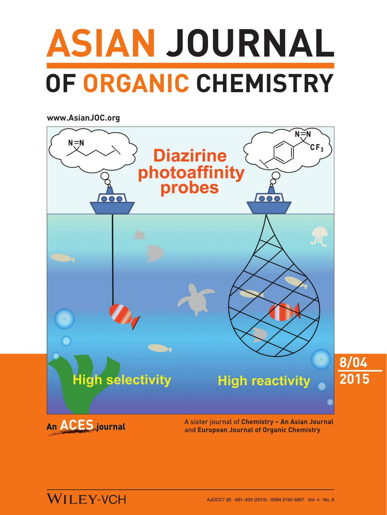 Cover Picture: Comparative Analysis of the Reactivity of Diazirine&#x02010;Based Photoaffinity Probes toward a Carbohydrate&#x02010;Binding Protein (Asian J. Org. Chem. 82015) by Unknown