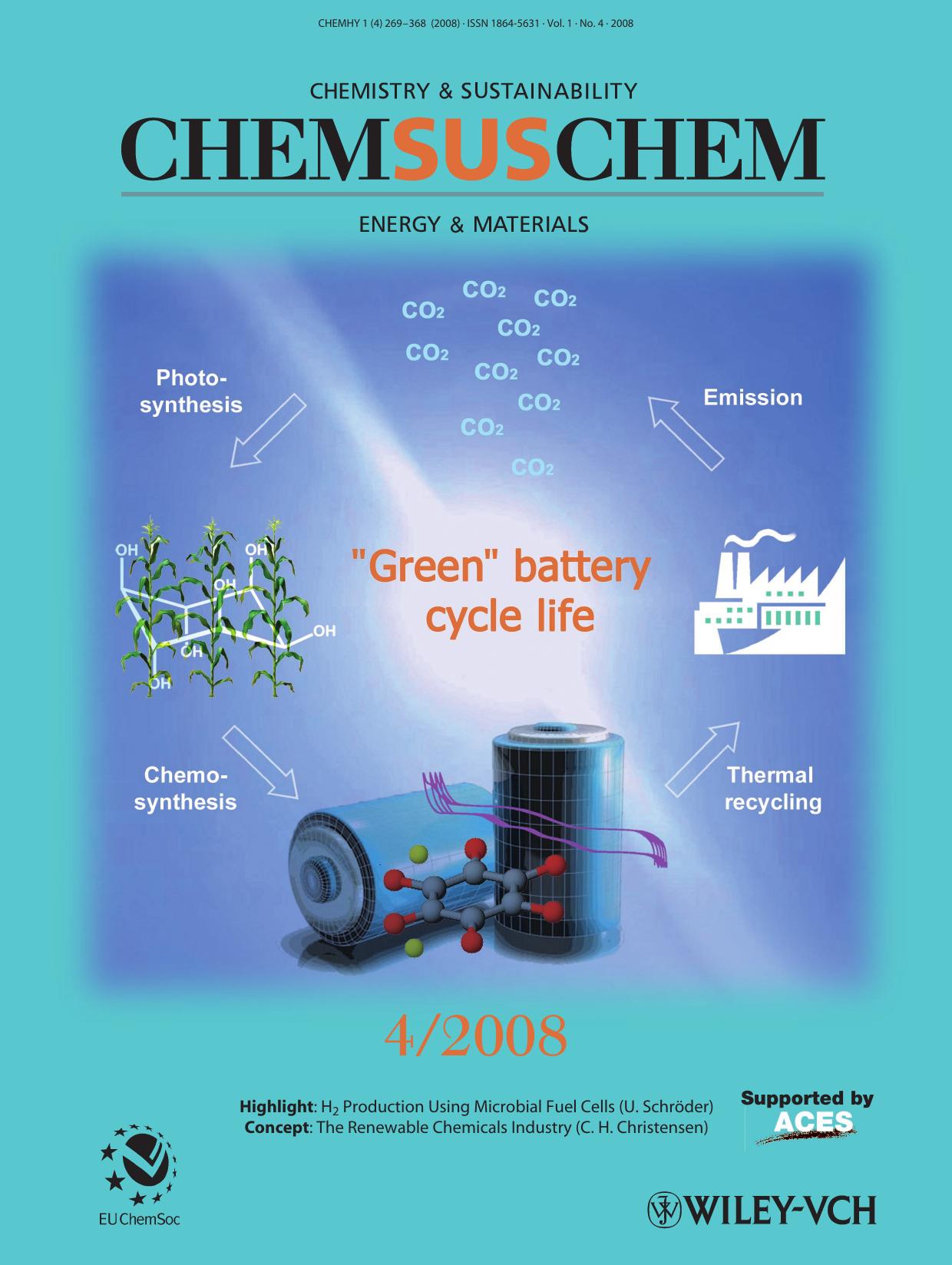 Cover Picture: From Biomass to a Renewable LiXC6O6 Organic Electrode for Sustainable Li-Ion Batteries (ChemSusChem 42008) by Unknown