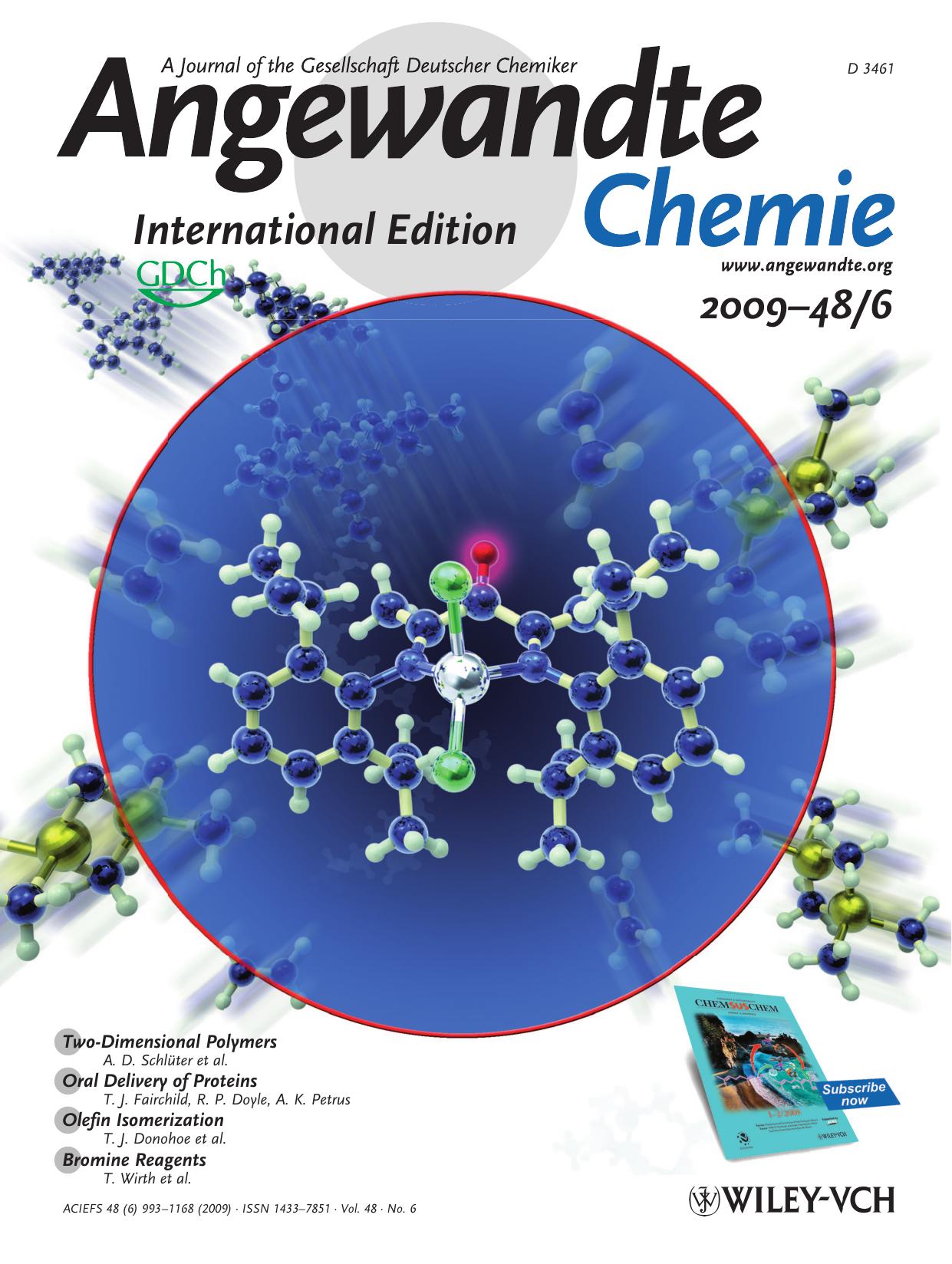 Cover Picture: Nickel [alpha]-Keto-[beta]-Diimine Initiators for Olefin Polymerization (Angew. Chem. Int. Ed. 62009) by Unknown