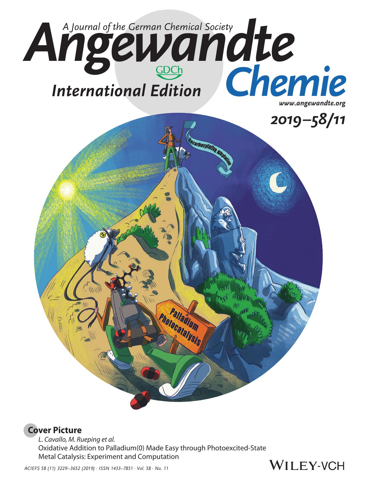 Cover Picture: Oxidative Addition to Palladium(0) Made Easy through PhotoexcitedâState Metal Catalysis: Experiment and Computation (Angew. Chem. Int. Ed. 112019) by Unknown