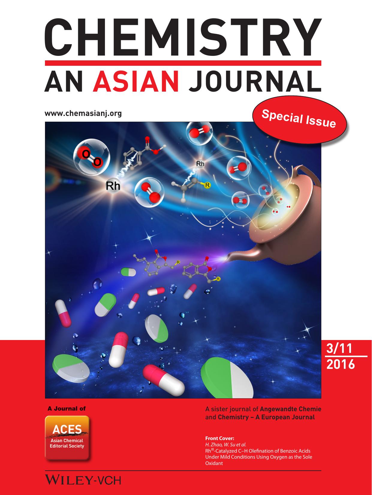 Cover Picture: RhIII‐Catalyzed C−H Olefination of Benzoic Acids under Mild Conditions using Oxygen as the Sole Oxidant (Chem. Asian J. 32016) by Unknown