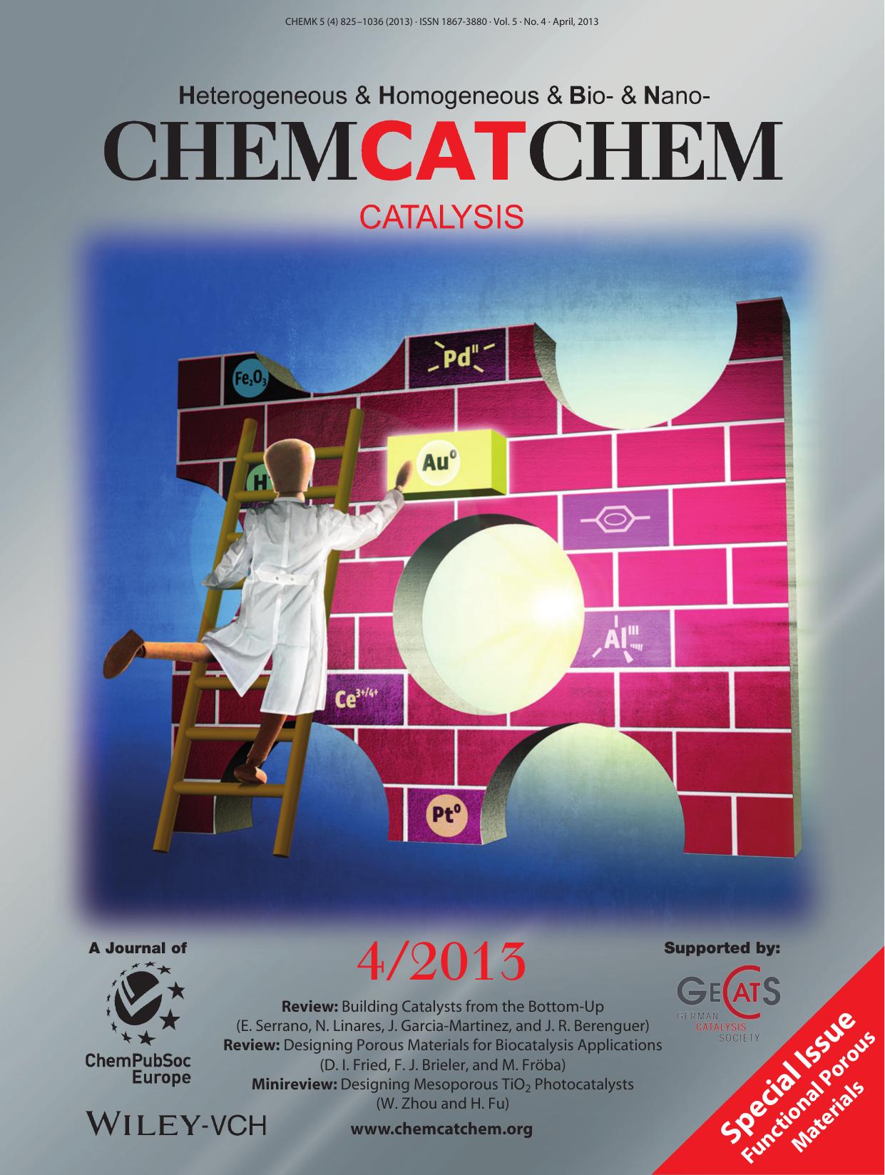 Cover Picture: SolGel Coordination Chemistry: Building Catalysts from the BottomUp Editorial: From Mesoporous Supports to Mesoporous Catalysts: Introducing Functionality to Mesopo by Unknown