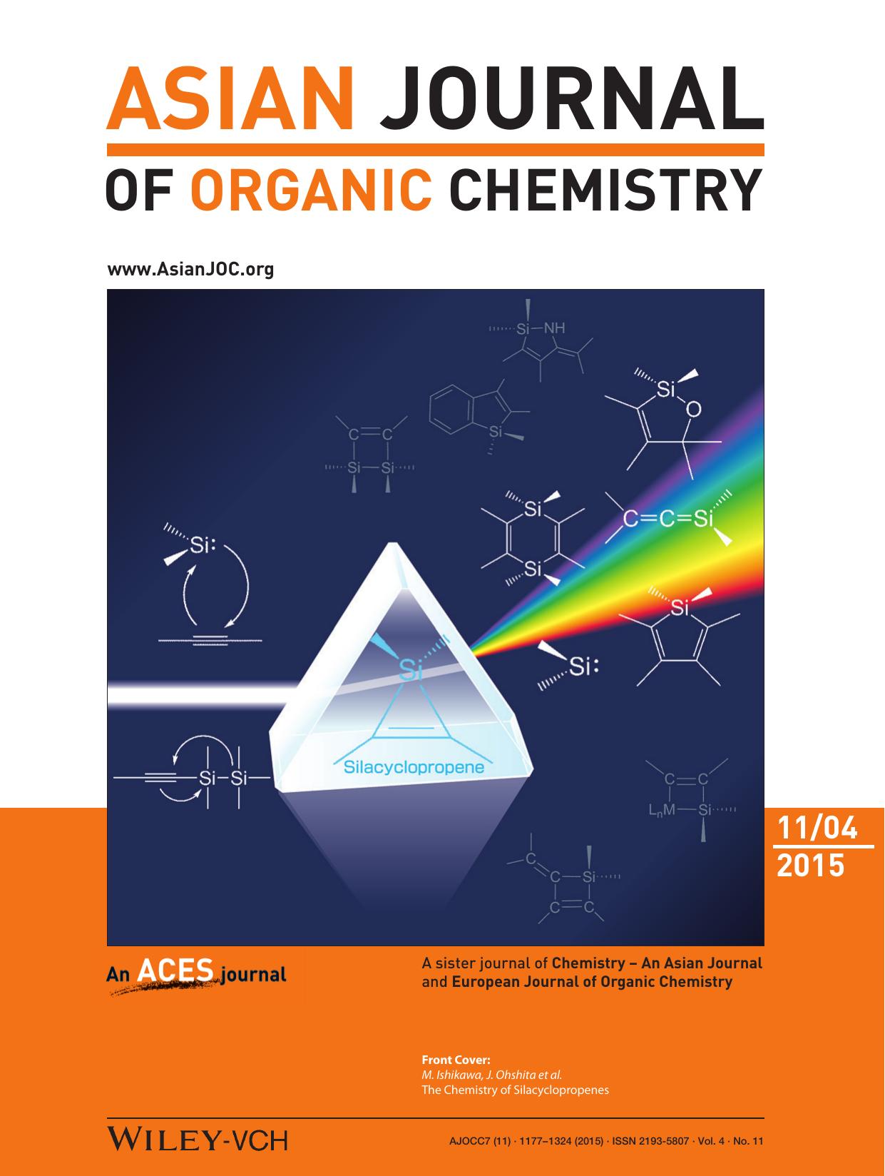 Cover Picture: The Chemistry of Silacyclopropenes (Asian J. Org. Chem. 112015) by Unknown