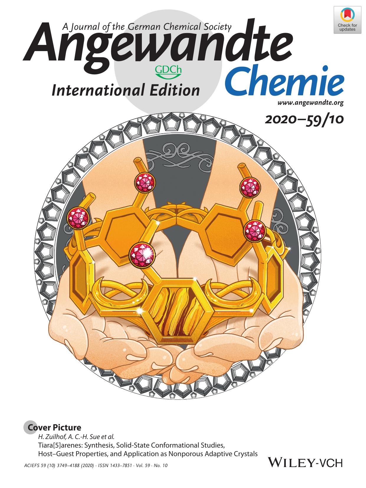 Cover Picture: Tiara[5]arenes: Synthesis, SolidâState Conformational Studies, HostâGuest Properties, and Application as Nonporous Adaptive Crystals (Angew. Chem. Int. Ed. 102020) by Unknown