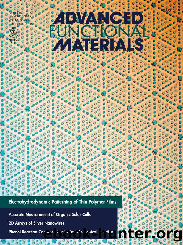 Cover Picture: Toward Large-Scale Alignment of Electrohydrodynamic Patterning of Thin Polymer Films (Adv. Funct. Mater. 152006) by Unknown