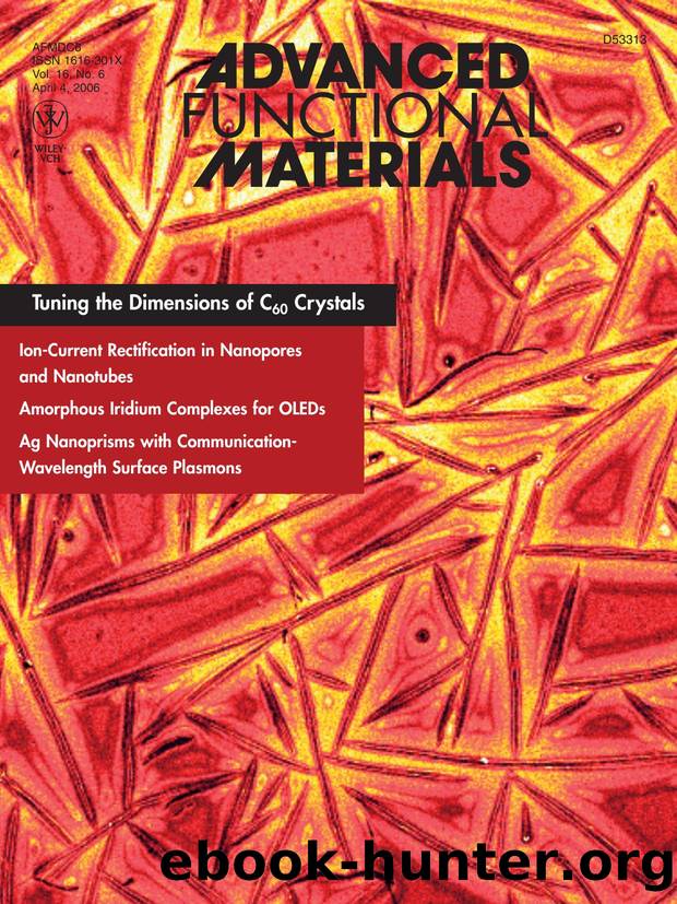 Cover Picture: Tuning the Dimensions of C60-Based Needlelike Crystals in Blended Thin Films (Adv. Funct. Mater. 62006) by Unknown