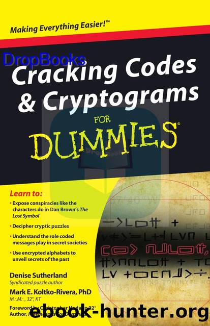 Cracking Codes and Cryptograms for Dummies ISBN by 0470591005 DropBooks APP