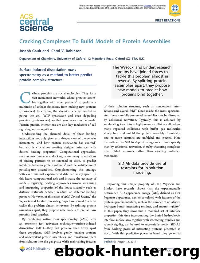 Cracking Complexes To Build Models of Protein Assemblies by Joseph Gault (ORCID: 0000-0001-7686-2983) & Carol V. Robinson
