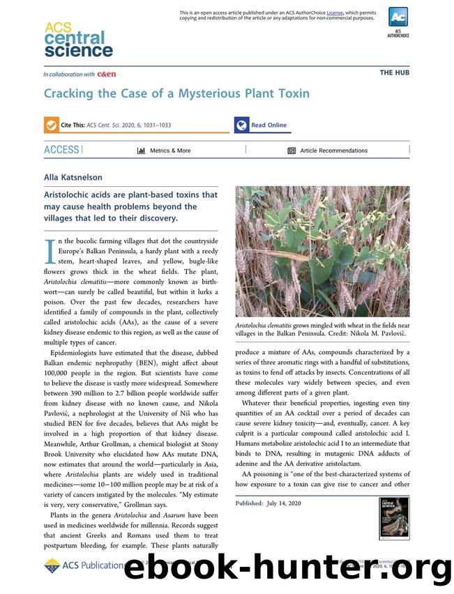 Cracking the Case of a Mysterious Plant Toxin by Alla Katsnelson