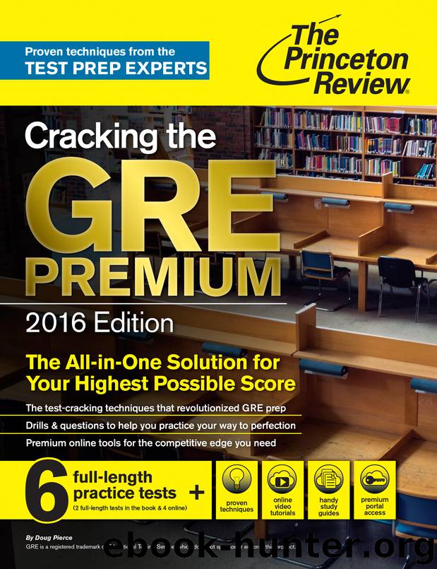 Cracking the GRE Premium Edition with 6 Practice Tests, 2016 by Princeton Review