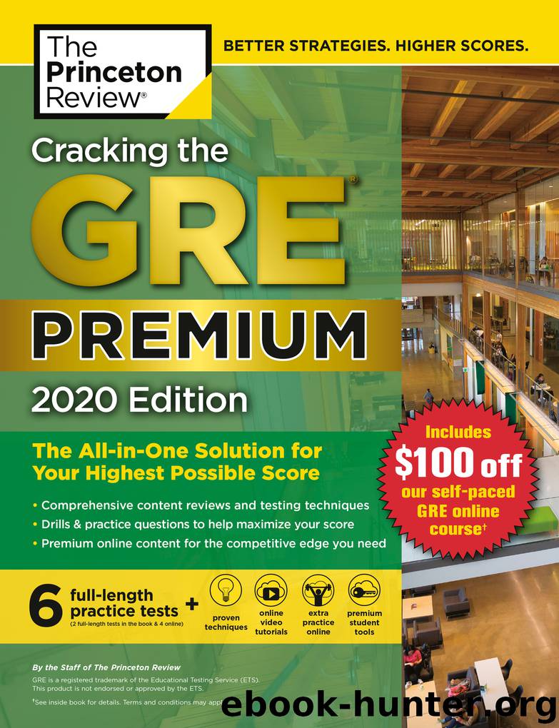 Cracking the GRE Premium Edition with 6 Practice Tests, 2020 by The Princeton Review