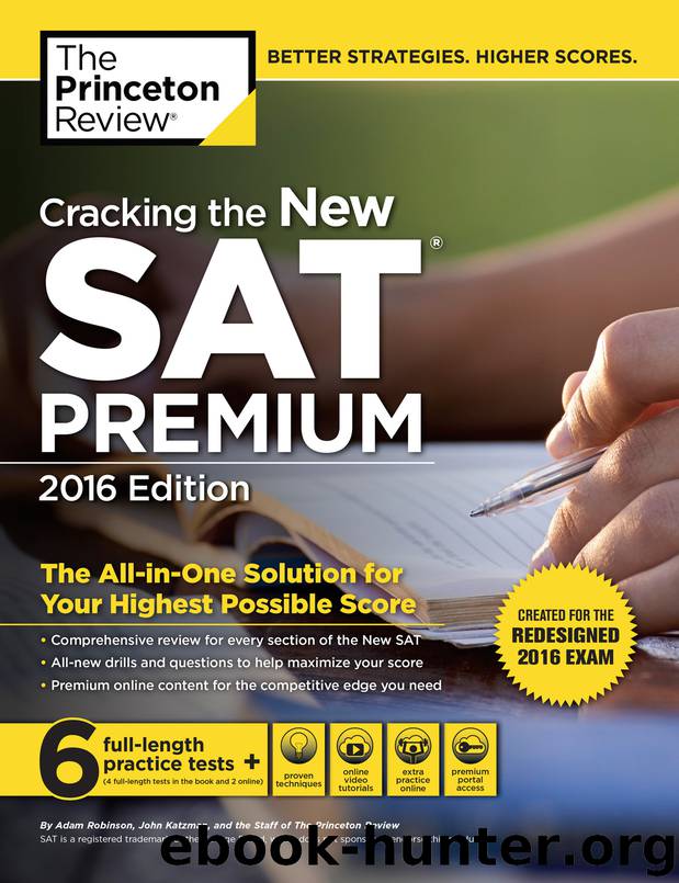 Cracking the New SAT Premium Edition with 6 Practice Tests, 2016 by Princeton Review