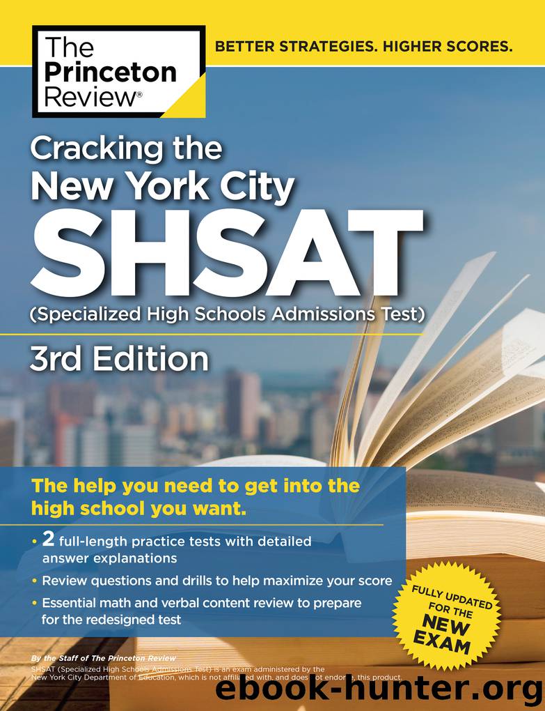 Cracking the New York City SHSAT (Specialized High Schools Admissions Test) by Princeton Review