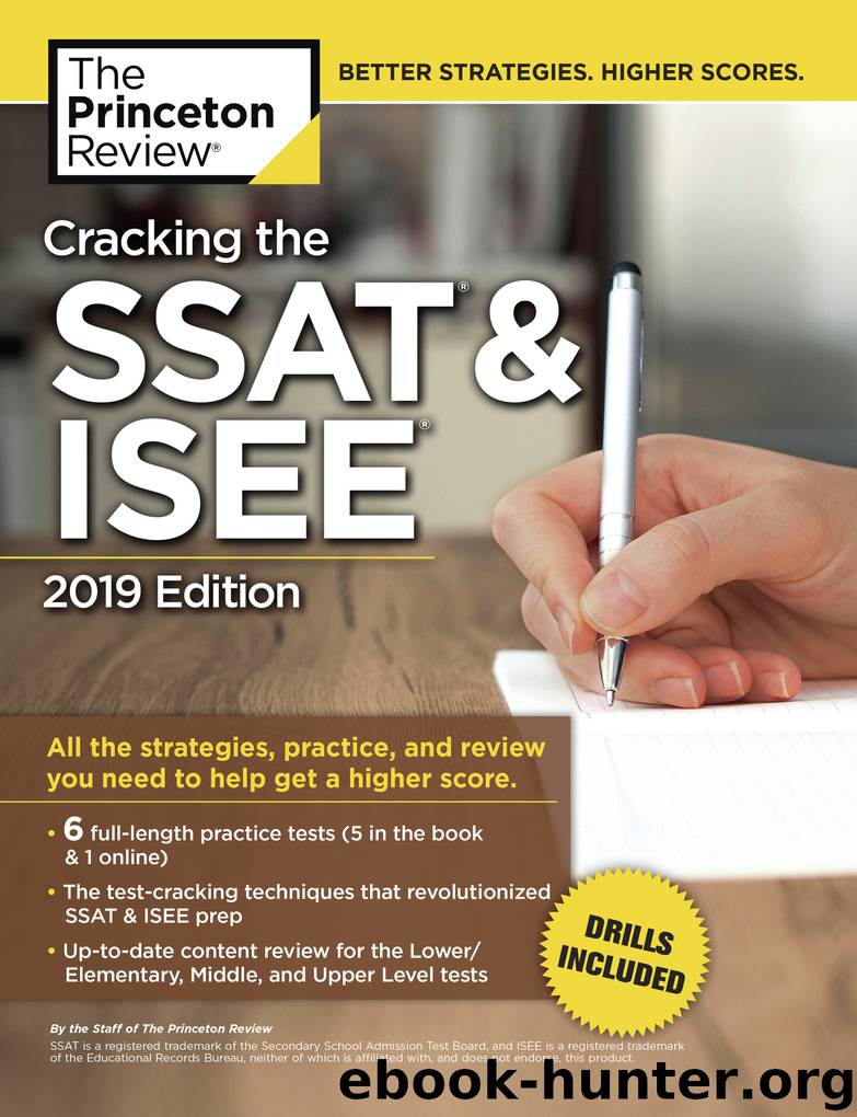 Cracking the SSAT & ISEE, 2019 Edition by Princeton Review