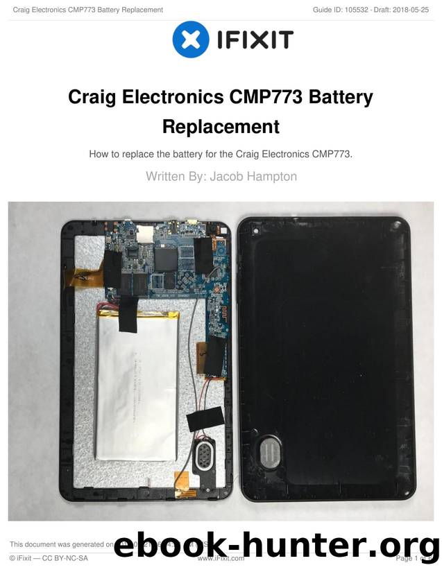 Craig Electronics CMP773 Battery Replacement by Unknown