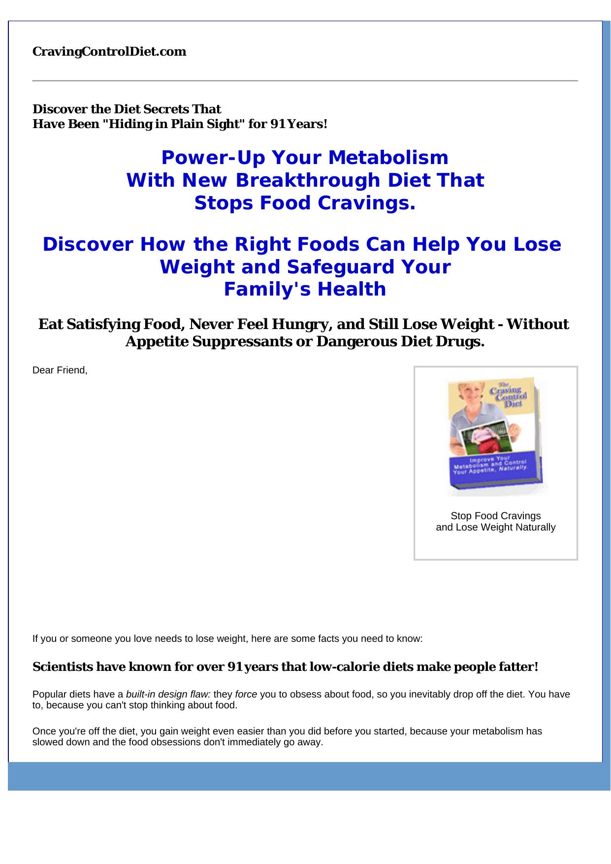 Craving Control Diet - Lose 3 To 5 Pounds A Week Naturally. by Best of Kuszter's Collection