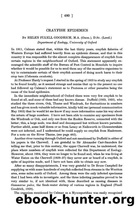 Crayfish epidemics by Helen Pixell Goodrich