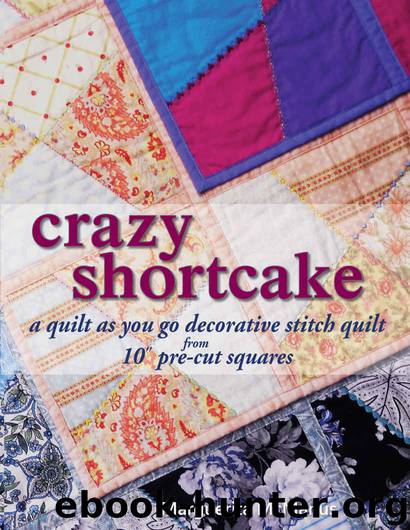Crazy Shortcake: quilt as you go - a decorative stitch quilt - with 10" squares by Marguerita McManus