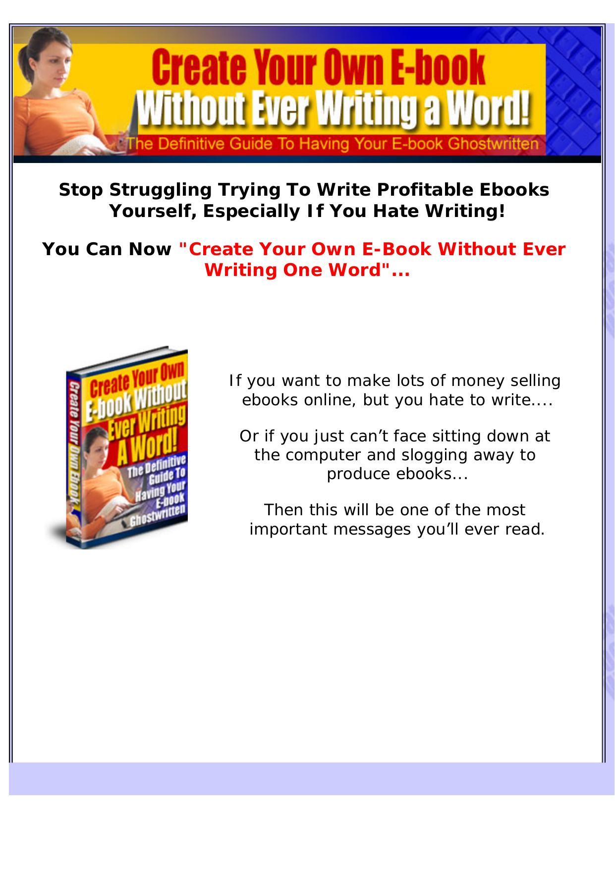 Create Your Own Ebook.. by Best of Kuszter's Collection