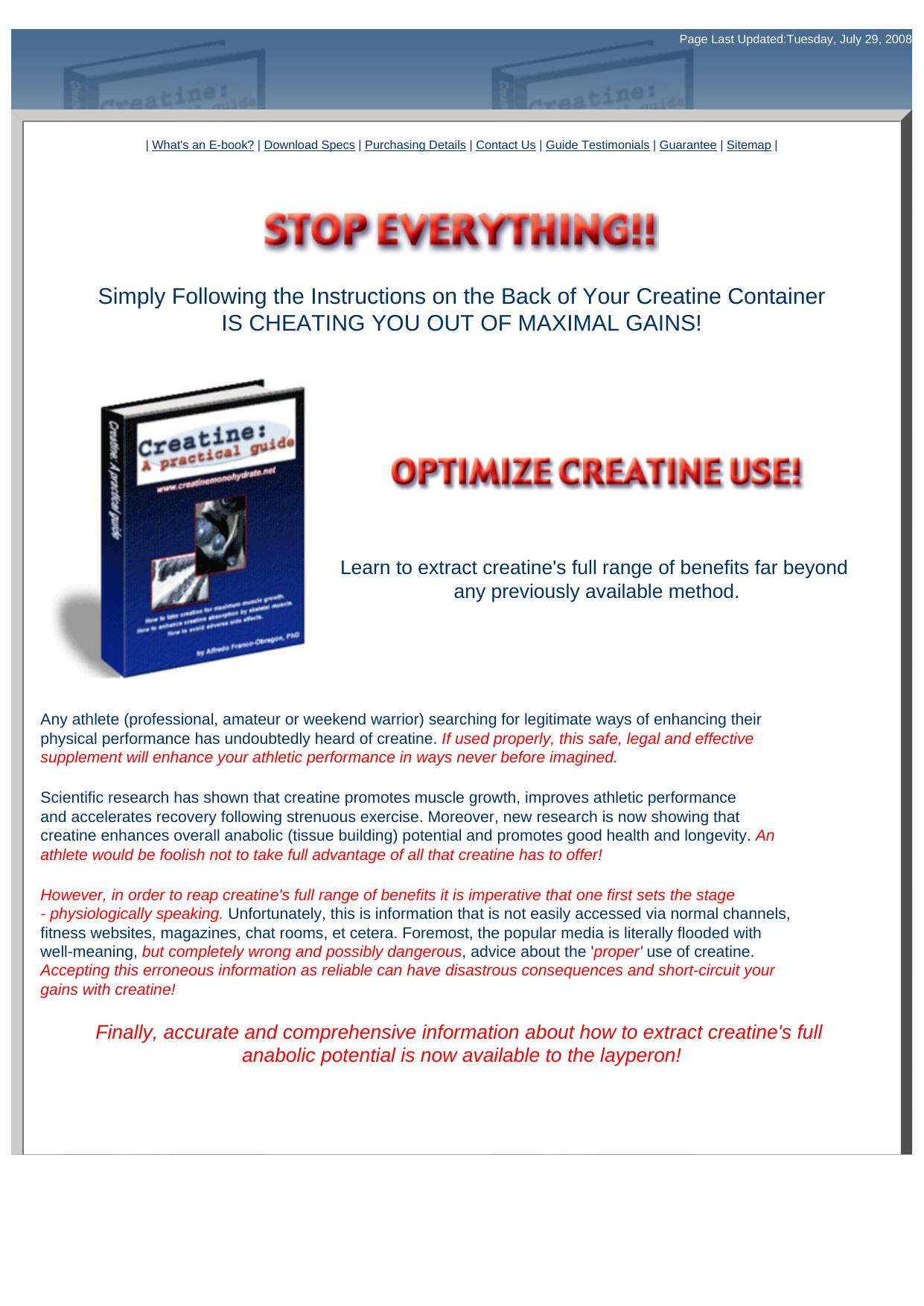 Creatine- A Practical Guide. by Best of Kuszter's Collection