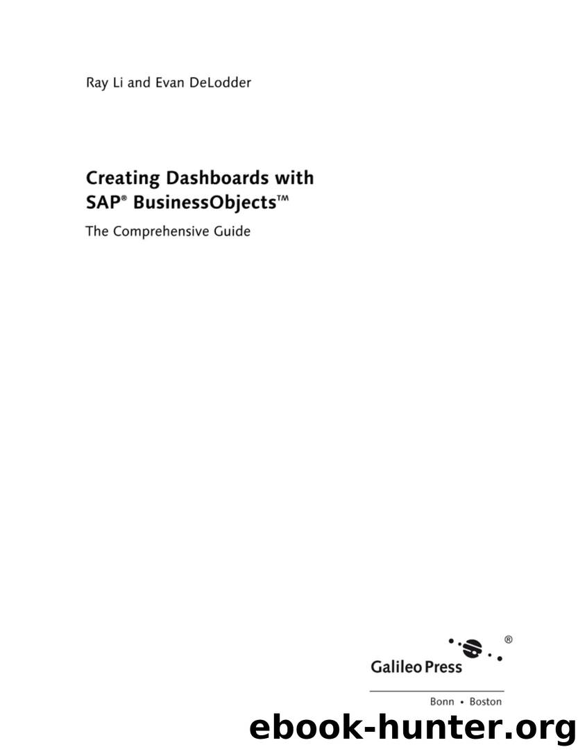 Creating Dashboards with SAP BusinessObjects by Unknown