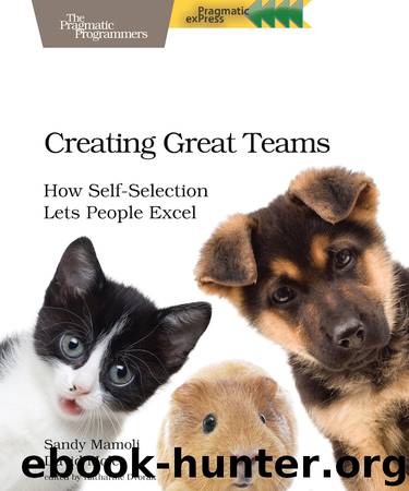 Creating Great Teams (for Sandi Frank) by Sandy Mamoli David Mole