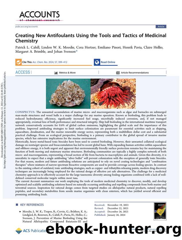 Creating New Antifoulants Using the Tools and Tactics of Medicinal Chemistry by unknow