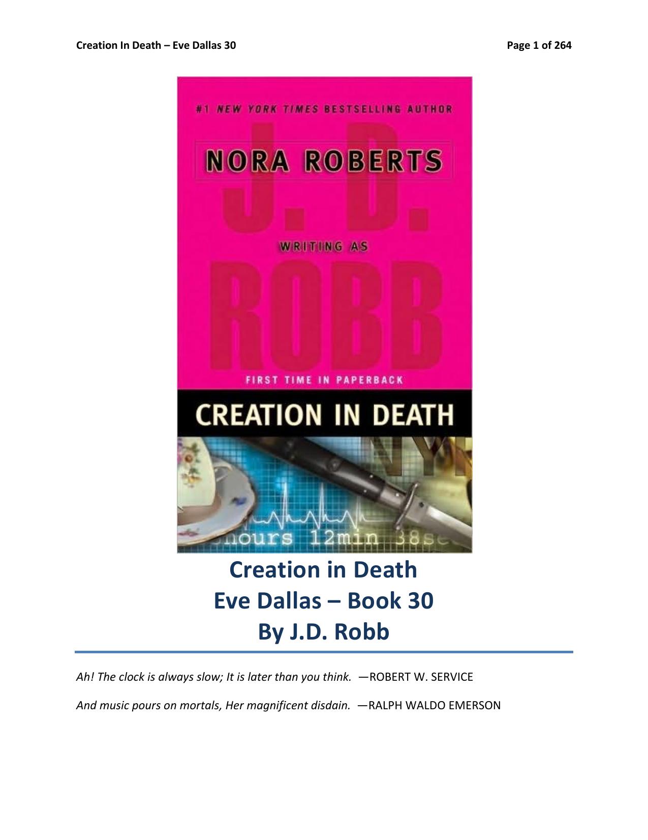 Creation In Death by J.D. Robb