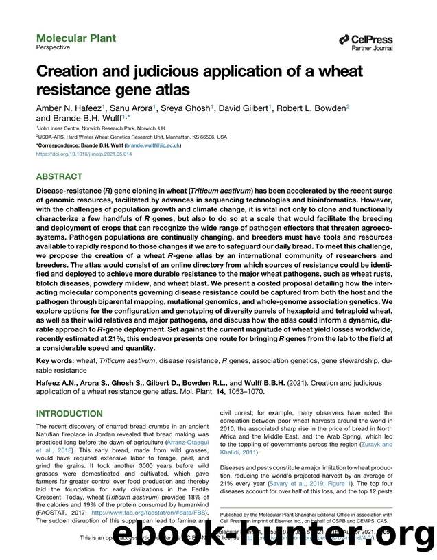 Creation and judicious application of a wheat resistance gene atlas by Amber N. Hafeez & Sanu Arora & Sreya Ghosh & David Gilbert & Robert L. Bowden & Brande B.H. Wulff