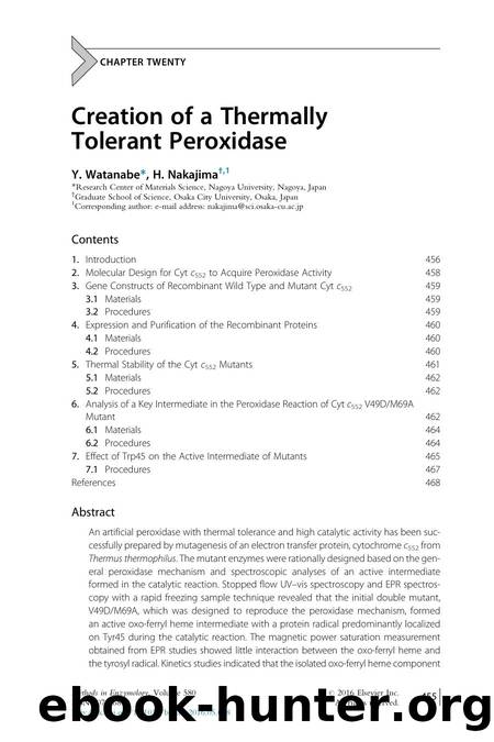 Creation of a Thermally Tolerant Peroxidase by Y. Watanabe & H. Nakajima