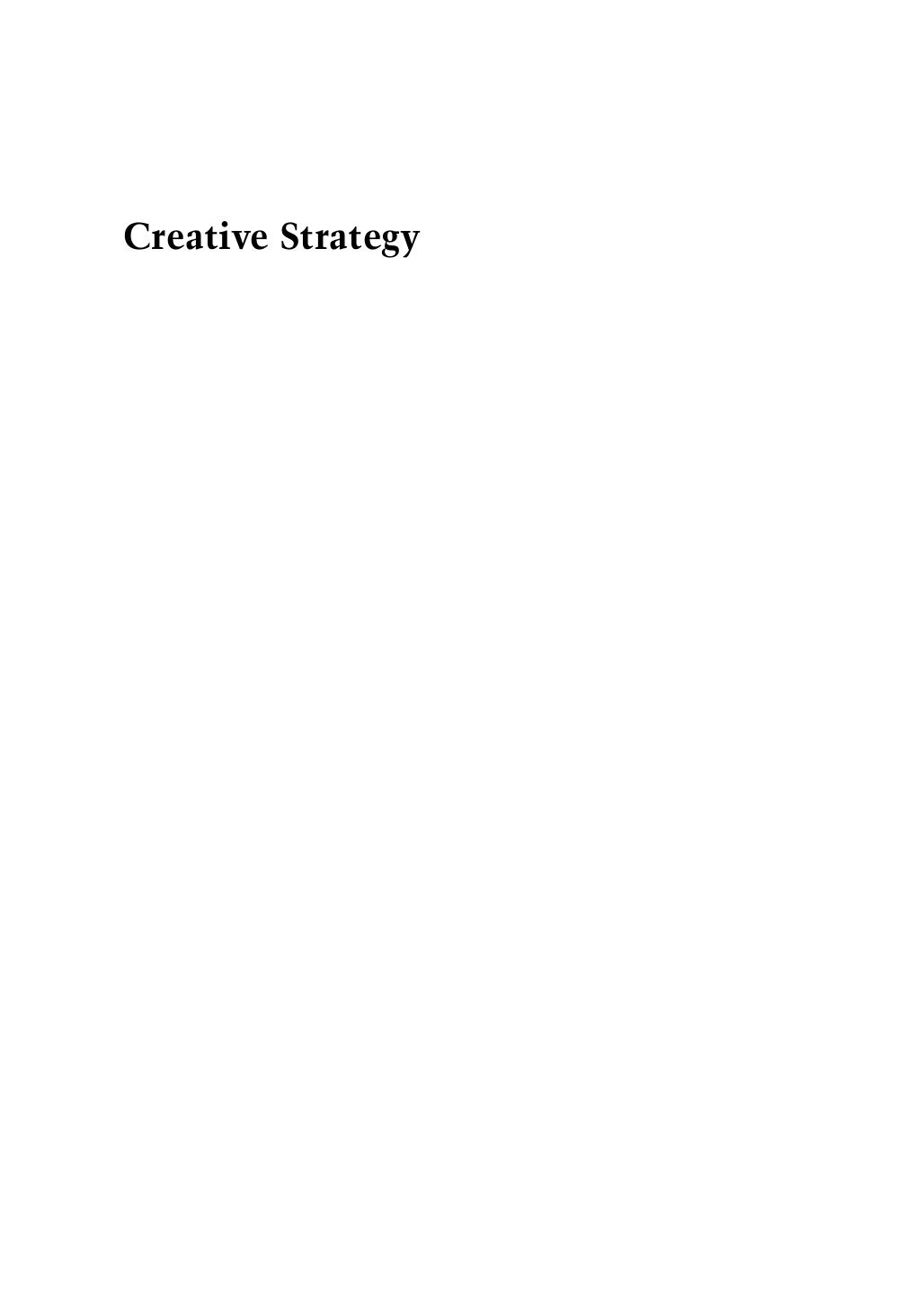 Creative Strategy: Reconnecting Business and Innovation (repost) by Unknow