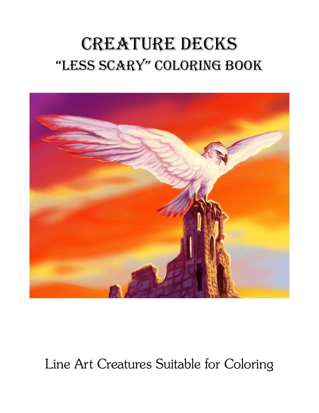 Creature Decks by Less Scary Monsters Coloring Book(1)