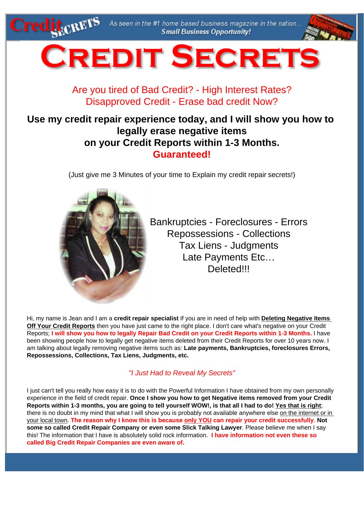 Credit Repair - Erase Bad Credit Now! by Best of Kuszter's Collection