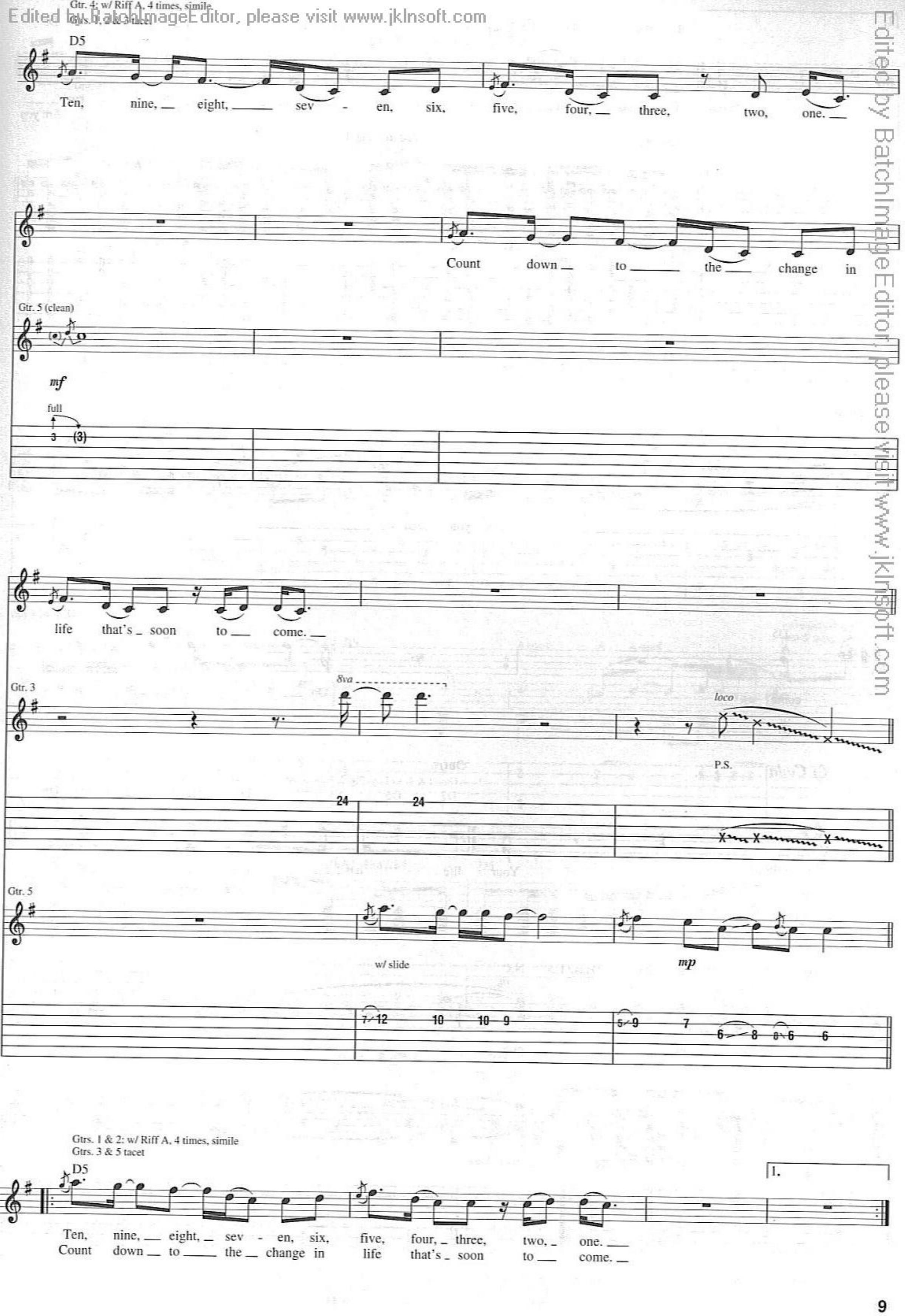 Creed by Human Clay guitar tabs