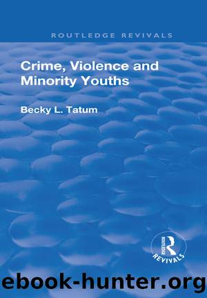 Crime, Violence and Minority Youths by Becky L Tatum