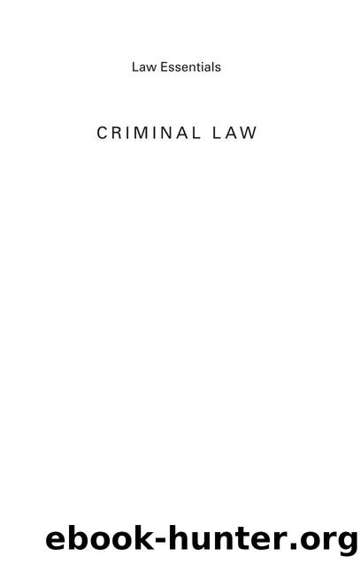 Criminal Law Essentials by Claire McDiarmid