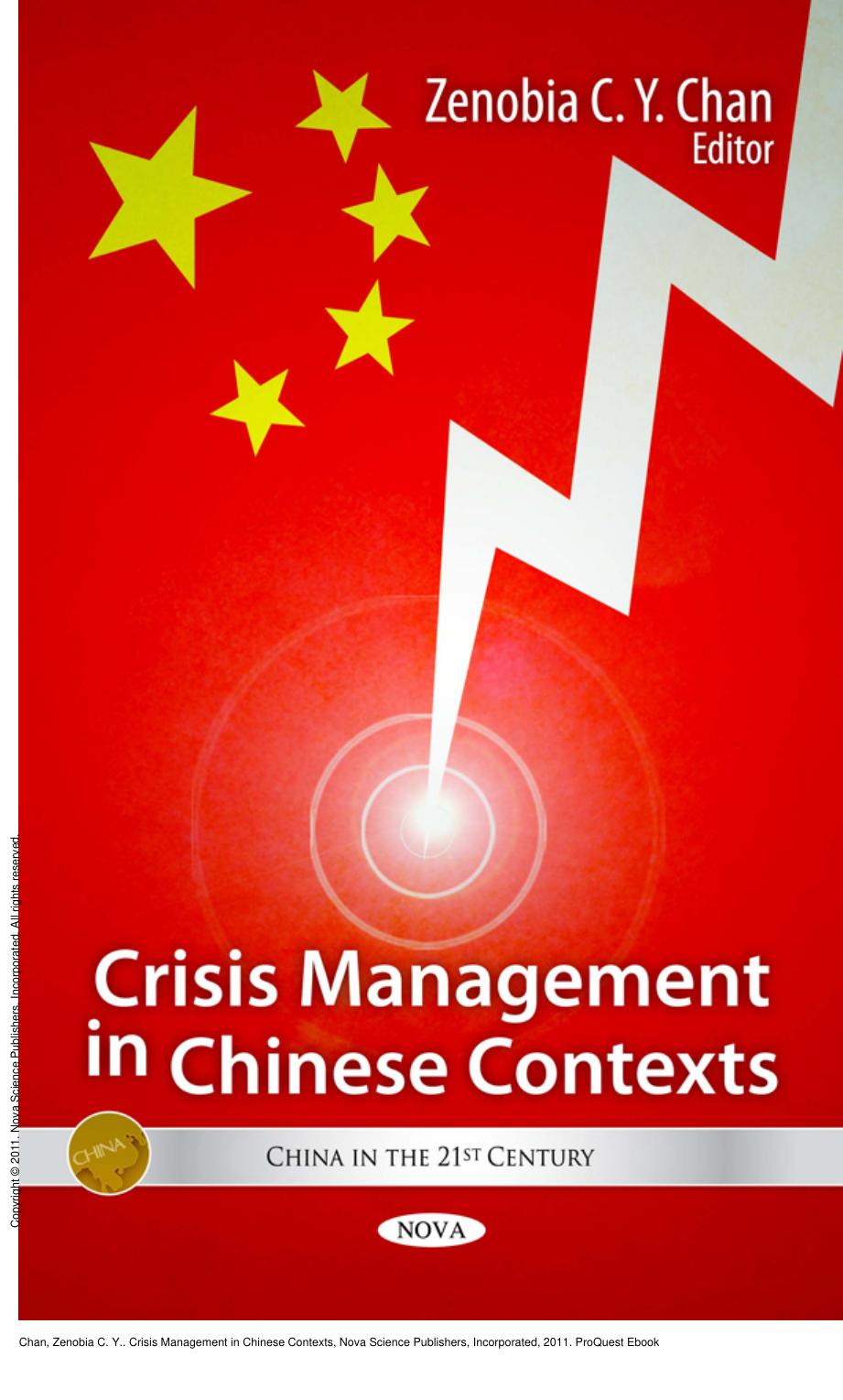 Crisis Management in Chinese Contexts by Zenobia C. Y. Chan