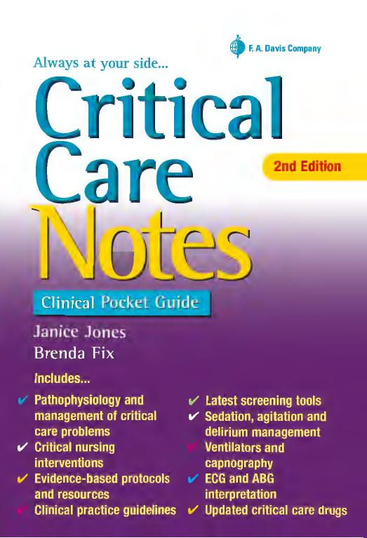 Critical Care Notes: Clinical Pocket Guide by Janice Jones Brenda Fix