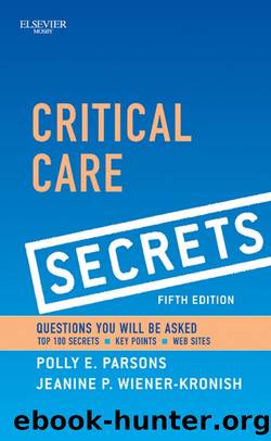 Critical Care Secrets E-Book by Polly E. Parsons