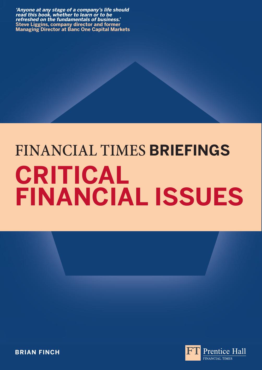 Critical Financial Issues: Financial Times Briefing (Financial Times Series) by Brian Finch