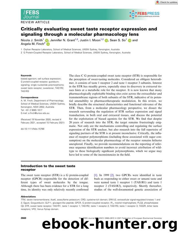 Critically evaluating sweet taste receptor expression and signaling through a molecular pharmacology lens by Unknown
