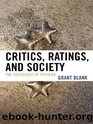 Critics, Ratings, and Society by Blank Grant;