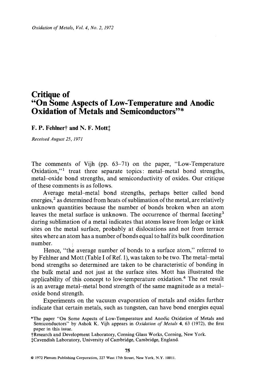 Critique of &#x201C;on some aspects of low-temperature and anodic oxidation of metals and semiconductors&#x201D; by Unknown