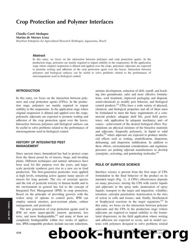 Crop Protection and Polymer Interfaces by Cláudia Conti Medugno & Marina de Moraes Lessa