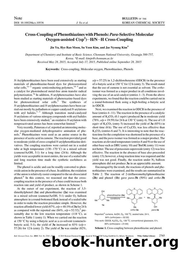 Cross-Coupling of Phenothiazines with Phenols: Para-Selective Molecular Oxygen-assisted C(sp2)HNH Cross-Coupling by Unknown